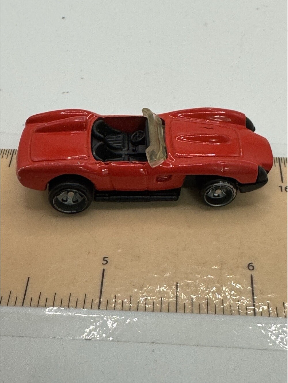 1989 Hot Wheels Mini Micro Formula Racer Red Ferrari Convertible 2”